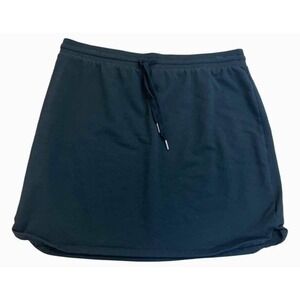 ANTHROPOLOGIE DAILY PRACTICE DRAWSTRING BLACK SHORT SKIRT SIZE L